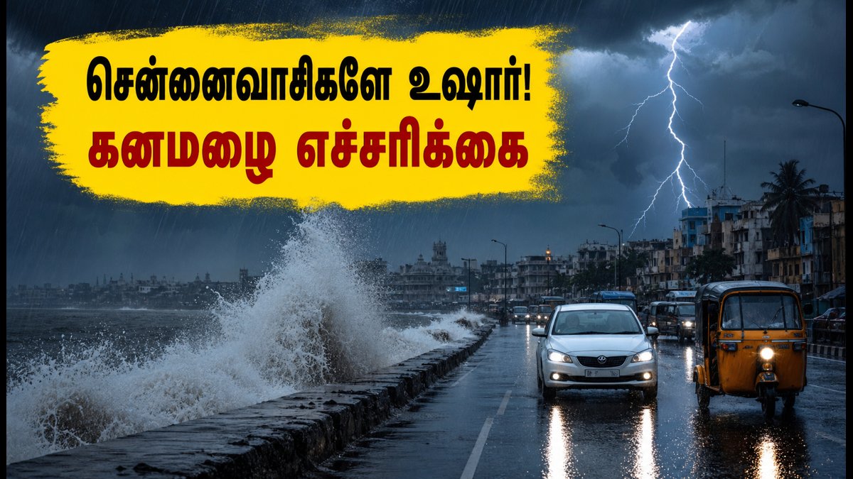சென்னைவாசிகளே உஷார்! இன்று கொட்டித் தீர்க்கப்போகும் கனமழை: பயணங்களுக்குத் தயாராகுங்கள்! | Chennai Heavy Rain Alert October 2026: Travel Updates And Weather Forecast