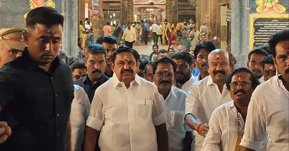 `மின்வெட்டால் மீனாட்சி அம்மனிடம் நிம்மதியாக பிரார்த்தனைகூட செய்ய முடியாது’- எடப்பாடி பழனிசாமி வேதனை